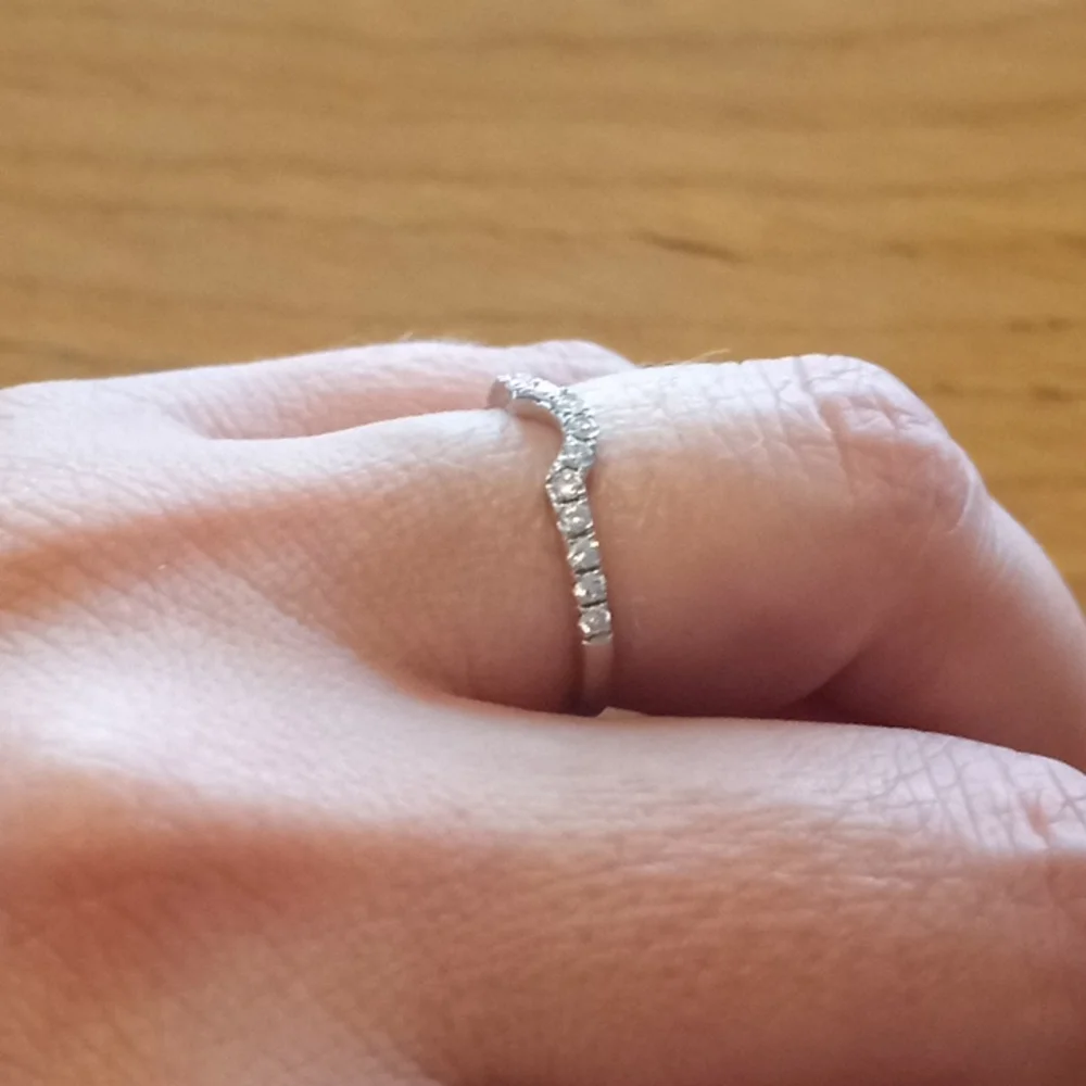 18k gold diamond enhancer / guard ring sz 6.5 - Picture 2 of 6